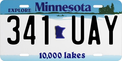 MN license plate 341UAY