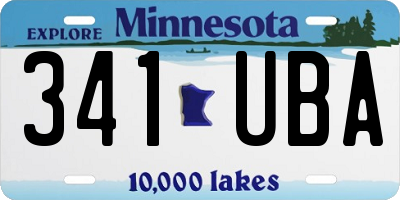 MN license plate 341UBA