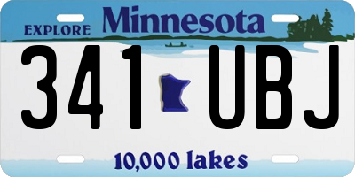 MN license plate 341UBJ