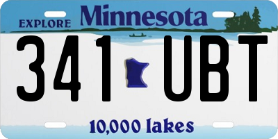 MN license plate 341UBT