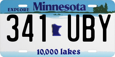 MN license plate 341UBY
