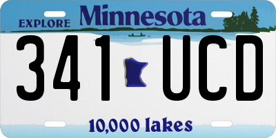 MN license plate 341UCD