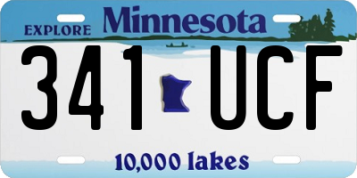 MN license plate 341UCF