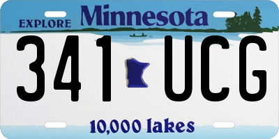 MN license plate 341UCG