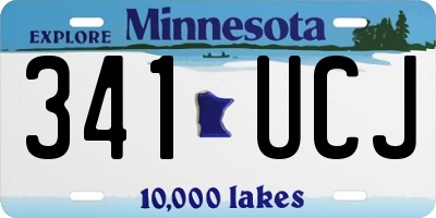 MN license plate 341UCJ
