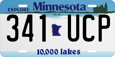 MN license plate 341UCP