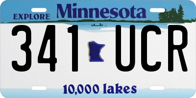 MN license plate 341UCR