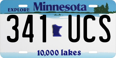 MN license plate 341UCS