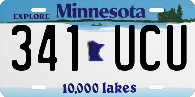 MN license plate 341UCU