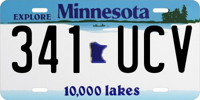 MN license plate 341UCV