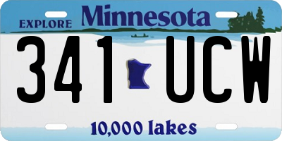 MN license plate 341UCW
