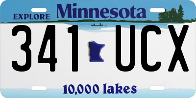 MN license plate 341UCX