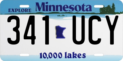 MN license plate 341UCY