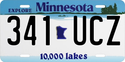MN license plate 341UCZ