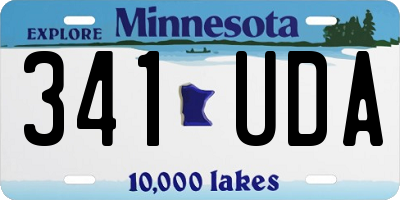 MN license plate 341UDA