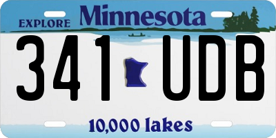MN license plate 341UDB