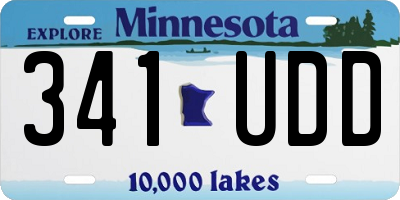 MN license plate 341UDD