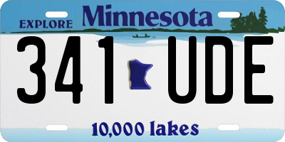 MN license plate 341UDE