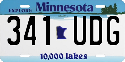 MN license plate 341UDG
