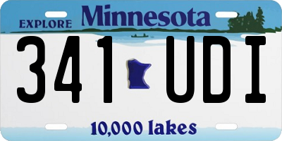 MN license plate 341UDI