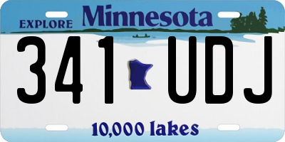 MN license plate 341UDJ