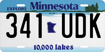 MN license plate 341UDK
