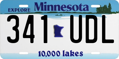 MN license plate 341UDL