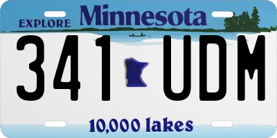 MN license plate 341UDM