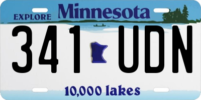 MN license plate 341UDN