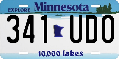 MN license plate 341UDO