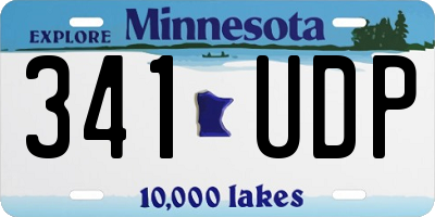 MN license plate 341UDP