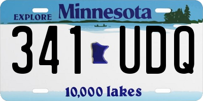 MN license plate 341UDQ