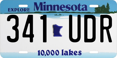 MN license plate 341UDR