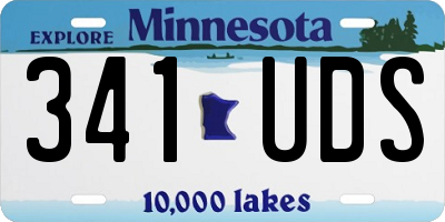 MN license plate 341UDS