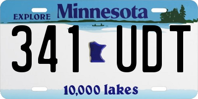 MN license plate 341UDT