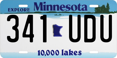 MN license plate 341UDU