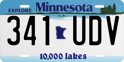 MN license plate 341UDV