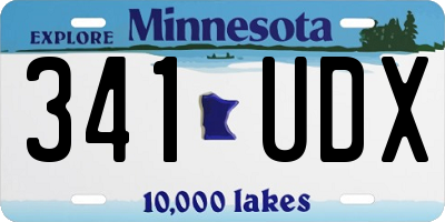 MN license plate 341UDX