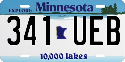 MN license plate 341UEB