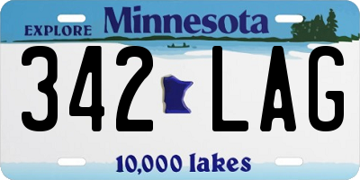 MN license plate 342LAG