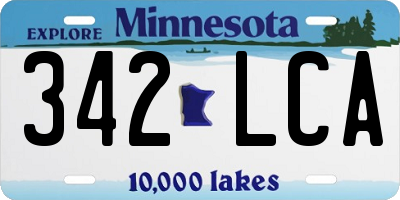 MN license plate 342LCA