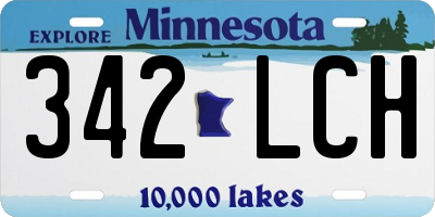 MN license plate 342LCH