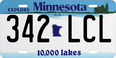 MN license plate 342LCL