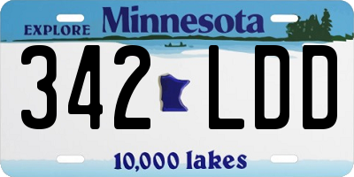 MN license plate 342LDD