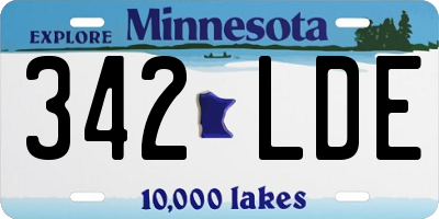MN license plate 342LDE
