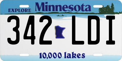 MN license plate 342LDI