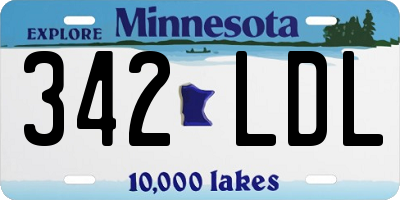 MN license plate 342LDL