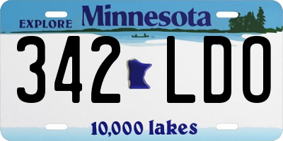 MN license plate 342LDO