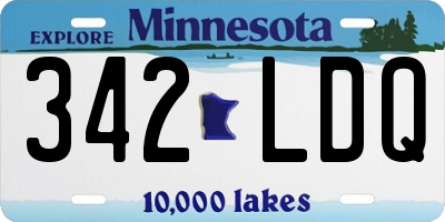 MN license plate 342LDQ