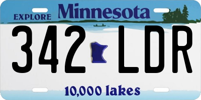 MN license plate 342LDR